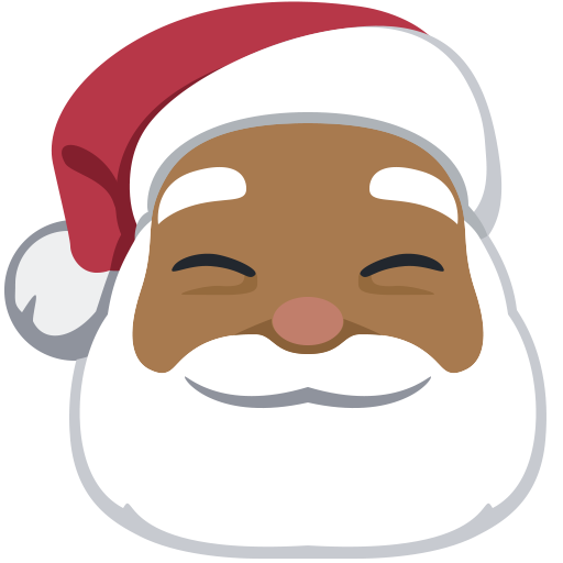 Papai Noel: Tom de Pele Médio-Escuro