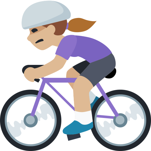Mulher Ciclista: Tom de Pele Médio-Claro