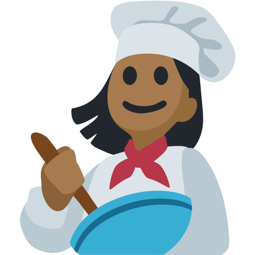 Cozinheira: Tom de Pele Médio-Escuro