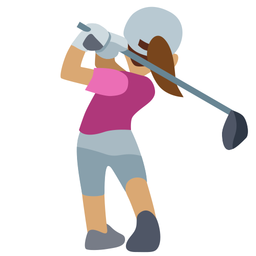 Mulher Golfista: Tom de Pele Médio