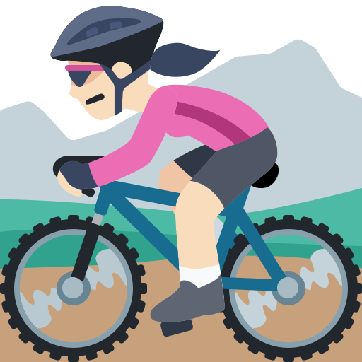 Mulher Fazendo Mountain Bike: Tom de Pele Claro