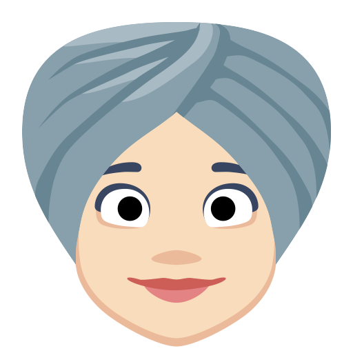 Mulher Com Turbante: Tom de Pele Claro
