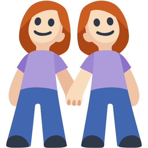 Duas Mulheres De Mãos Dadas: Tom de Pele Claro