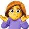 Žena krčící rameny Žena krčící rameny