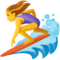 Surfující žena Surfující žena