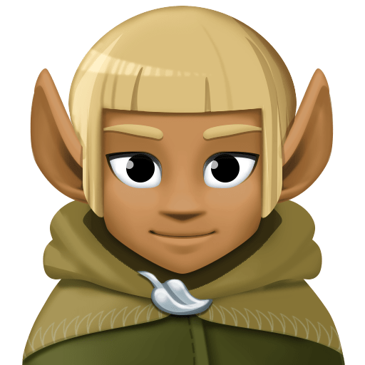 Elfo: Tom de Pele Médio-Escuro