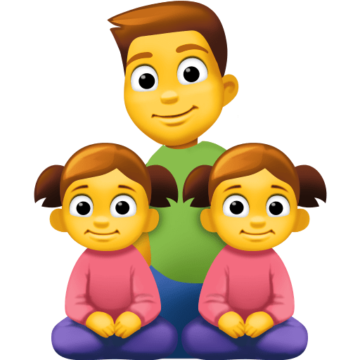 Família: Homem, Menina, Menina