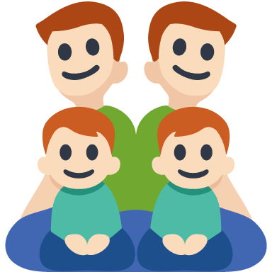 Família - Homem: Tom de Pele Claro, Homem: Tom de Pele Claro, Menino: Tom de Pele Claro, Menino: Tom de Pele Claro