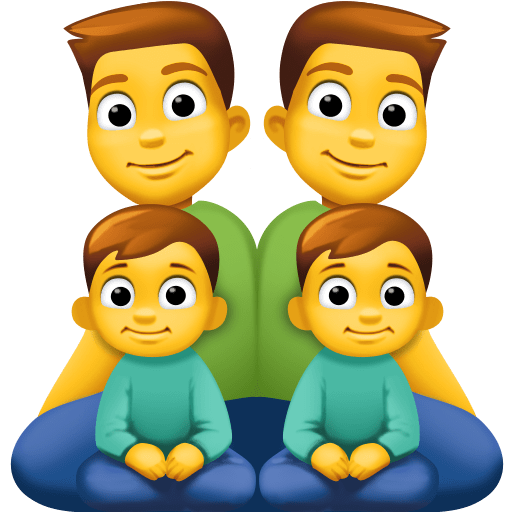Família: Homem, Homem, Menino, Menino