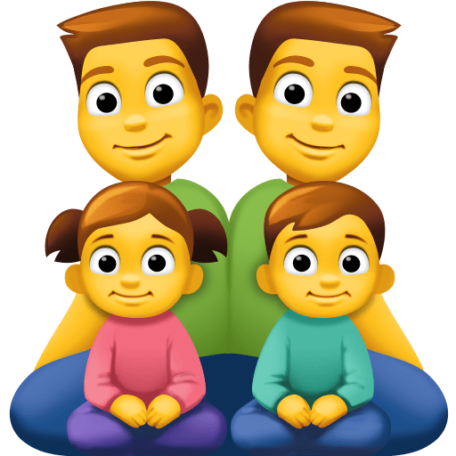 Família: Homem, Homem, Menina, Menino