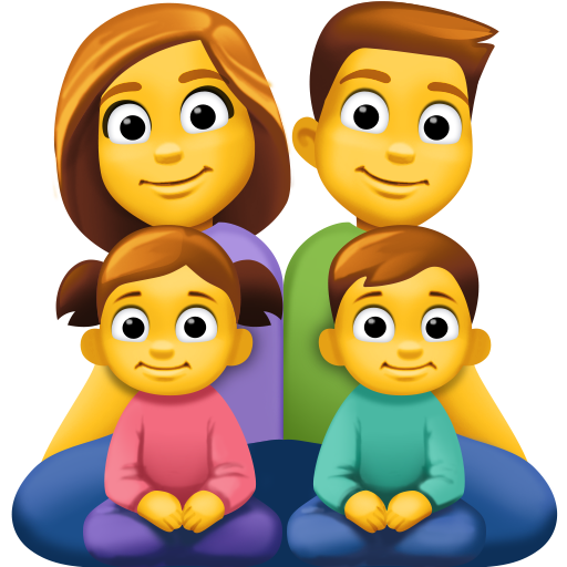 Família: Homem, Mulher, Menina, Menino