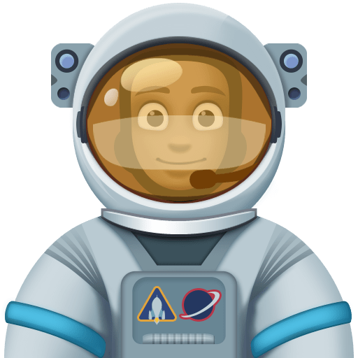 Astronauta Homem: Tom de Pele Escuro