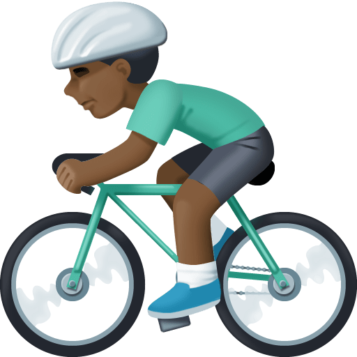 Homem Ciclista: Tom de Pele Escuro