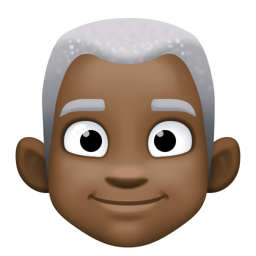 Homem: Tom de Pele Escuro, Cabelo Branco