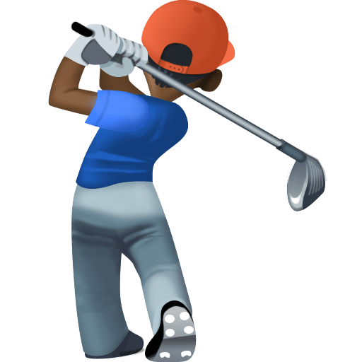 Homem Golfista: Tom de Pele Escuro