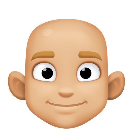 Homem: Tom de Pele Médio-Claro, Careca