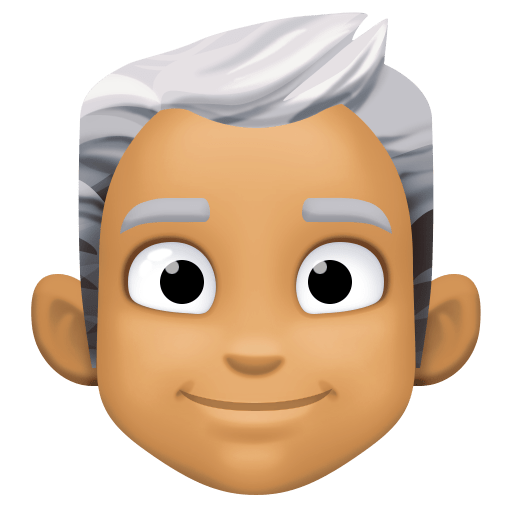 Homem: Tom de Pele Médio, Cabelo Branco