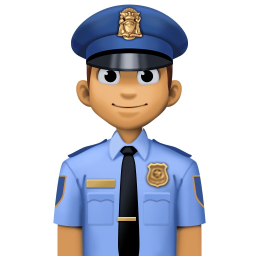 Policial Homem: Tom de Pele Médio
