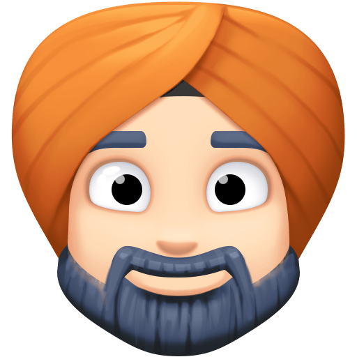 Homem Com Turbante: Tom de Pele Claro