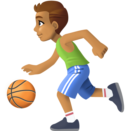 Pessoa Jogando Basquete: Tom de Pele Médio
