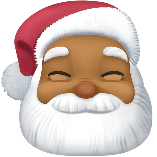 Papai Noel: Tom de Pele Médio-Escuro