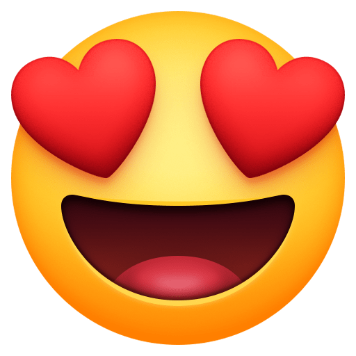 Rosto Sorridente Com Olhos De Coração