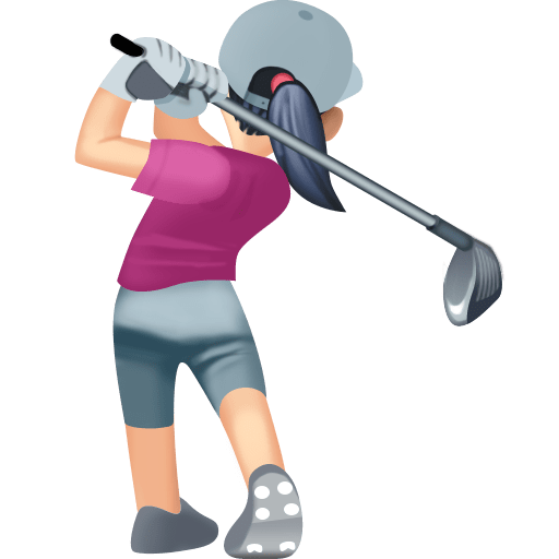 Mulher Golfista: Tom de Pele Claro