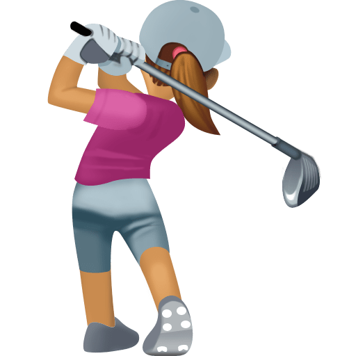 Mulher Golfista: Tom de Pele Médio