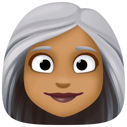Mulher: Tom de Pele Médio-Escuro, Cabelo Branco