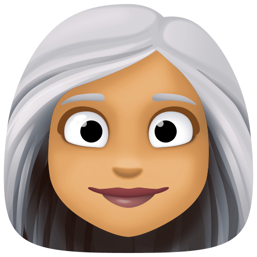 Mulher: Tom de Pele Médio, Cabelo Branco