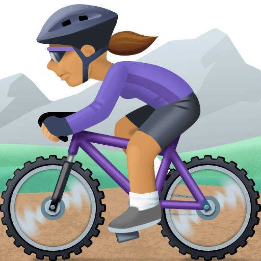 Mulher Fazendo Mountain Bike: Tom de Pele Médio