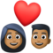Casal Apaixonado: Tom de Pele Médio-Escuro