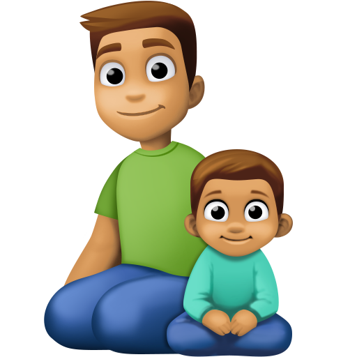 Família - Homem: Tom de Pele Médio, Menino: Tom de Pele Médio