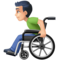 Homem Em Cadeira De Rodas Manual: Tom de Pele Claro