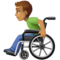 Homem Em Cadeira De Rodas Manual: Tom de Pele Médio