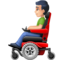 Homem Em Cadeira De Rodas Motorizada: Tom de Pele Claro