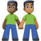 Dois Homens De Mãos Dadas: Tom de Pele Escuro, Tom de Pele Médio-Escuro