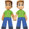 Dois Homens De Mãos Dadas: Tom de Pele Médio, Tom de Pele Médio-Claro