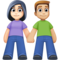 Mulher E Homem De Mãos Dadas: Tom de Pele Claro, Tom de Pele Médio-Claro