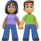 Mulher E Homem De Mãos Dadas: Tom de Pele Médio-Escuro, Tom de Pele Médio