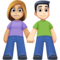 Mulher E Homem De Mãos Dadas: Tom de Pele Médio-Claro, Tom de Pele Claro