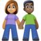 Mulher E Homem De Mãos Dadas: Tom de Pele Médio, Tom de Pele Escuro