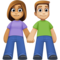Mulher E Homem De Mãos Dadas: Tom de Pele Médio, Tom de Pele Médio-Claro