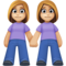 Duas Mulheres De Mãos Dadas: Tom de Pele Médio-Claro