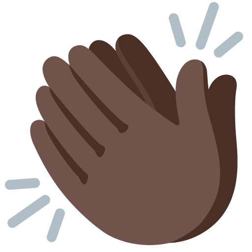 Clapping Hands: Dark Skin Tone