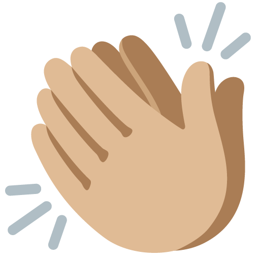 Clapping Hands: Medium-Light Skin Tone