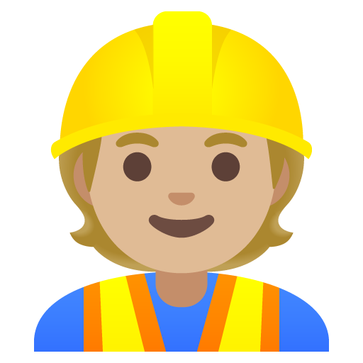 Construction Worker: Medium-Light Skin Tone