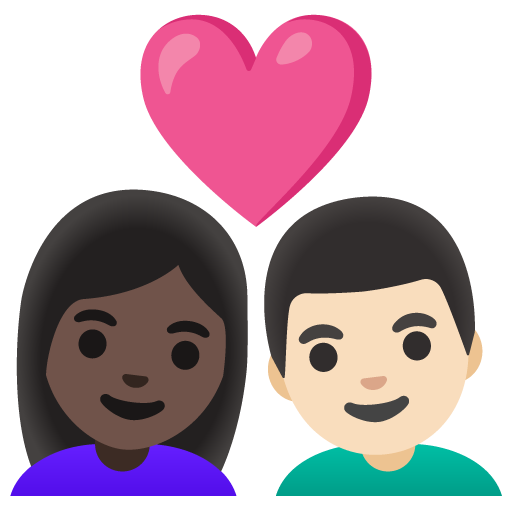 Couple with Heart: Woman, Man, Dark Skin Tone, Light Skin Tone