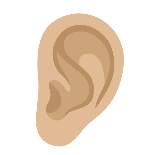 Ear: Medium-Light Skin Tone