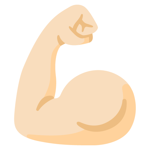 Flexed Biceps: Light Skin Tone